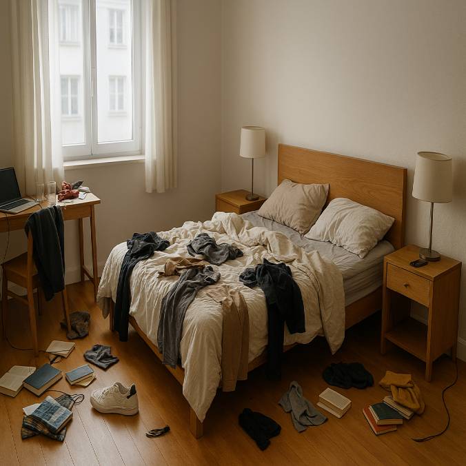 Antes - ambiente bagunçado